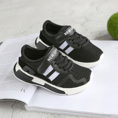 

chunchuntu 2018 Autumn Baby Girl Mesh Breathable Shoe Children Sport Sneaker Boy Black Casual Trainer Toddler ZD6365