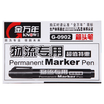 

Genvana G-0902 Single Head Oil Marker - Black (10 Pack