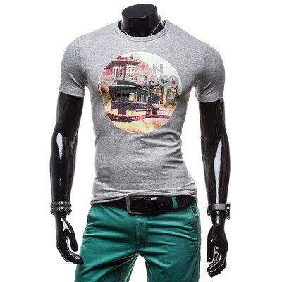 

Zogaa New Mens T-shirt Short Sleeve Printing Slim Fashion
