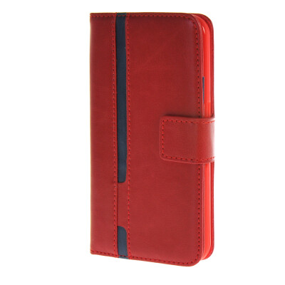 

MOONCASE Senior Leather Flip Wallet Card Slot Bracket Back чехол для Cover Samsung Galaxy S6 красный