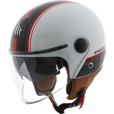 

MT HELMETS 201A motorcycle double lens retro lightweight half helmet men&women half-covered personality cool Harley helmet four seasons universal white red black street  code