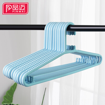 

Pinmai plastic hangers 10 Pack 40cm non-slip drying rack clothes hanging clothes with hooks drying racks fashion slings clothes clothes racks support blue