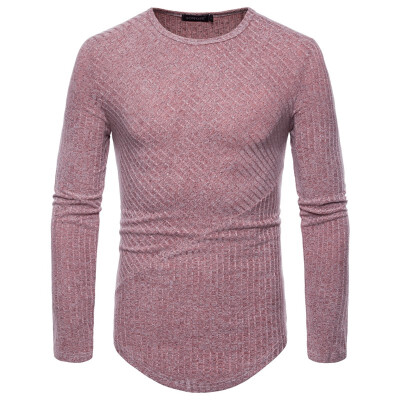 

AOWOFS large size mens long-sleeved knit shirt YT009