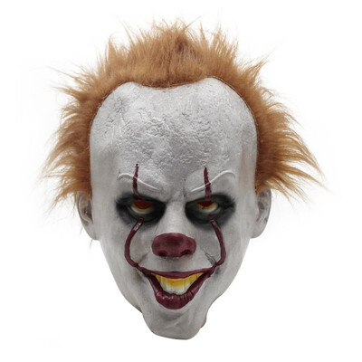

Movie clown mask pennywise halloween horror toy peripheral latex hood funny mask