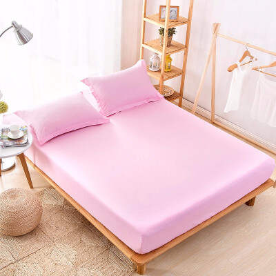 

100 Cotton Mattress Cover Twin Full Queen Size Bed Fitted Sheet 1 Piece Solid Color Bed Sheet