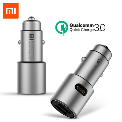 

Original Xiaomi Car USB Charger Quick Charge 30 Mobile Phone Charger 2 Port USB Fast Car Charger for Android iOS