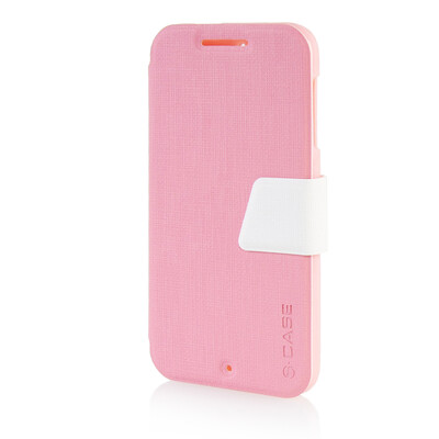 

MOONCASE Leather Side Flip Pouch Stand Ultra Slim Shell Back ЧЕХОЛ ДЛЯ HTC Desire D510 Pink
