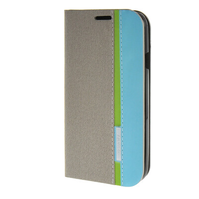 

MOONCASE Case for WIKO Barry Case Minimalist style Leather Card Wallet Flip Slot Bracket Back Cover Grey