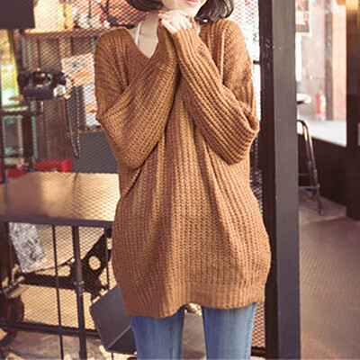 

Women Loose Fashion Baggy Chunky Knitted Jumper Top Thick Sweater Winter