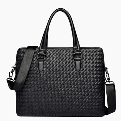 

Fashion Casual Men Retro Handbag Synthetic Leather Tote Bag Female Shoulder Large Capacity Hand Bags Hand Weaving Leisure Totes