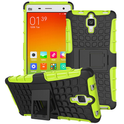 

MOONCASE шин Текстура Hybrid Kickstand PC + TPU Полное Прочный защитный 2 в 1 чехол для Xiaomi 4 M4 MI4
