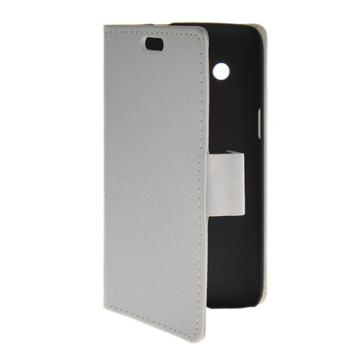 

MOONCASE Slim Leather Flip Wallet Card Pouch with Kickstand Shell Back ЧЕХОЛ ДЛЯ Samsung Galaxy Core 4G G3518 White