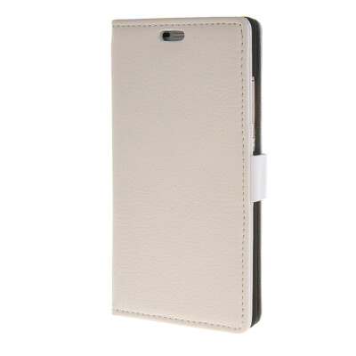 

MOONCASE Litch Skin Leather Flip Wallet Card Slot Stand Back Case Cover for Huawei Ascend P8 White