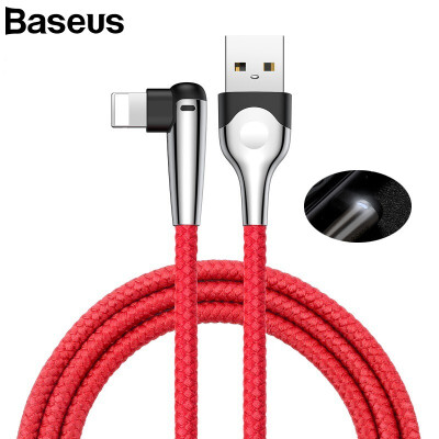 

Baseus Elbow USB Lightning Cable for Mobile Phone iphone X 8 7 6 5 Charging data transfer 24 A lightning Cable