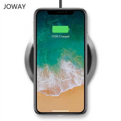 

JOWAY Metal Shell Wireless Charger for Iphone X 8 8 plus Galaxy S8 S7 Edge USB Table Charger for mobile phone support wireless