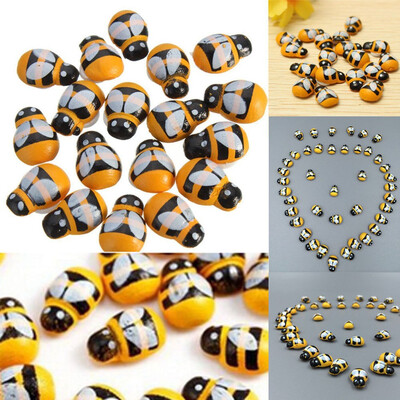 

DIY 100pcs 3D Art Animal Bee Wooden Wood Stickers Fridge Wall Decorative Kits