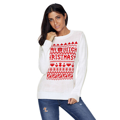 

PREISEI Autumn Winter Sweet Casual Letter Print Sweater Women O-Neck Long SLeeve Knitted Pullover PR27788