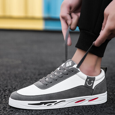 

2018 autumn new mens shoes Korean version of the trend of wild white shoes casual mesh shoes students canvas shoes tide