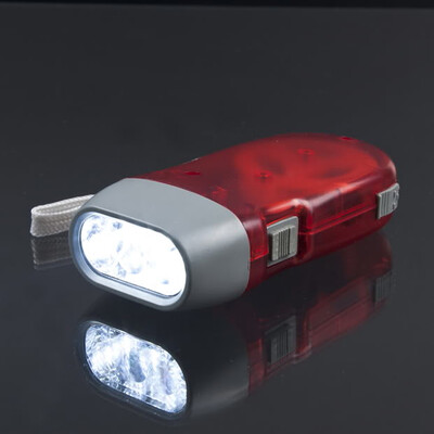 

3 LED Dynamo Wind Up Flashlight Torch Light Hand Press Crank NR Camping