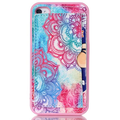 

мити живописи мультфильм мягкой кожаный чехол для iPhone 4s Apple iPhone 4, в случае phone4s телефон Shell пробку в карты
