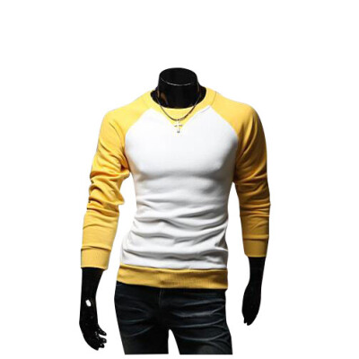 

Zogaa New Korean Men's T-shirt Raglan Sleeve Matching Color Slim