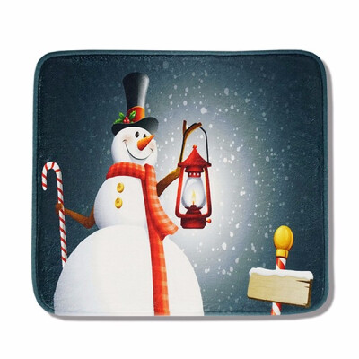 

2018 Christmas Decor Dinning Chair Cushion Antiskid Flannel Car Seat Mats 40cm Square Santa Snowman Printed Kitchen Cushion Pad