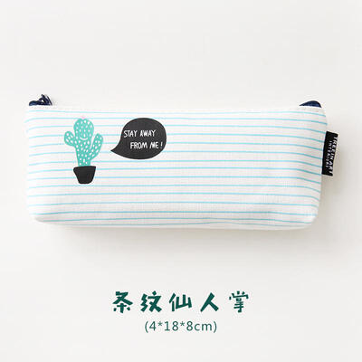 

Kawaii Cute Korean Cactus Canvas Pencil Case Storage Organizer Pen Bags Pouch Pencil Bag Pencilcase School Supply Stationery