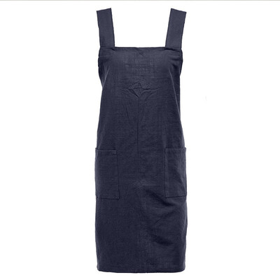

NeillieN one-piece sling apron Pure color Sling apron with pocketSleeveless apronKitchen clean apronKitchen work clothes