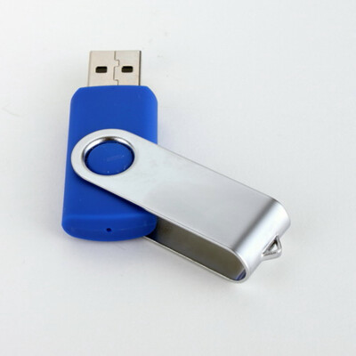 

USB 2.0 Flash Memory Thumb Stick Jump Drive Fold Swivel Rotated Pen 8GB Blue