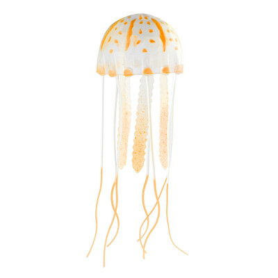 

5.5" Artificial Glowing Effect Fish Tank Decoration Aquarium Jellyfish Ornaments ORANGE