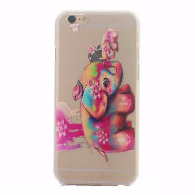 

For iPhone 6 case Clear Elephant Dream Catcher Mandala Flower Colorful Printed Hard Back Cover For Apple iPhone 6 4.7inch