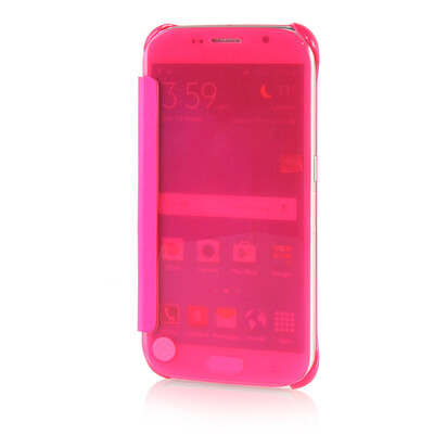

MOONCASE Soft Silicone Gel + Side Flip Pouch Hard Shell Back ЧЕХОЛ ДЛЯ Samsung Galaxy S6 Hot pink