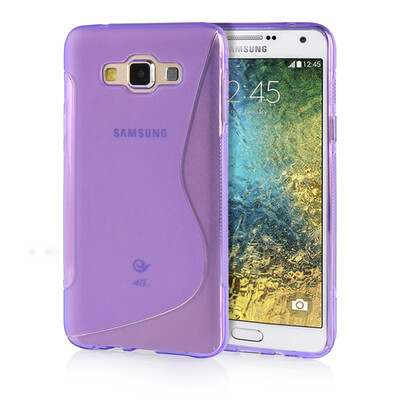 

MOONCASE S - Line Soft Flexible Silicone Gel TPU Skin Shell Back ЧЕХОЛ ДЛЯ Samsung Galaxy E7 Purple