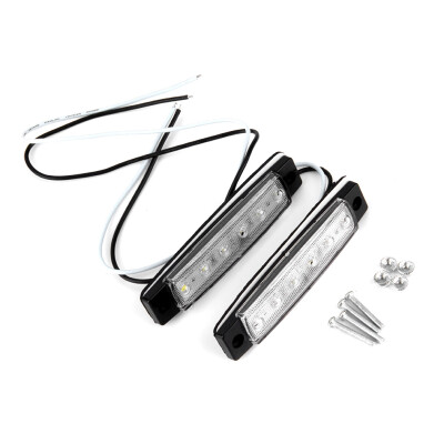 

2pcs 24V LED White Side Marker Light Tail Lamp Truck Trailer Lorry Taillight