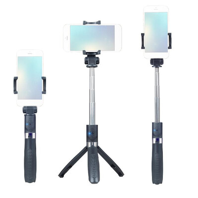 

5-Section Extendable Selfie Stick Integrated Phone Holder Tabletop Tripod with BT Remote Controller for IPhone Samsung Huawei 55-8