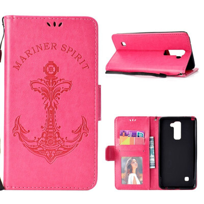 

MOONCASE Huawei Glory 6X Embossed Mermaid Anchor Leather Case - Rose