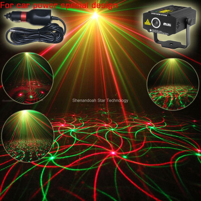 

ESHINY Car Used plug mini RG laser Projector 4 patterns Light field garden hillside Park Party effect Stage Light Show CR1