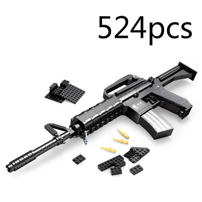

777A 45pcs m1911 Building block toy gun airsoft pistol desert eagle air soft ak47 sniper m4a1 children lepin Toys