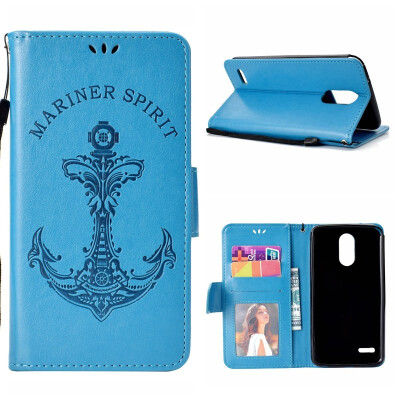 

MOONCASE LG Stylo 3 Embossed Mermaid Anchor Holster - Blue
