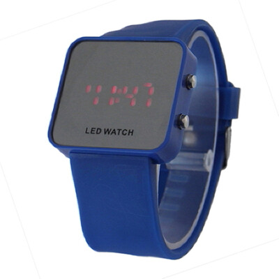 

Multicolor Men women Mirror LED Silicone Band Digital Sport Wrist Watch