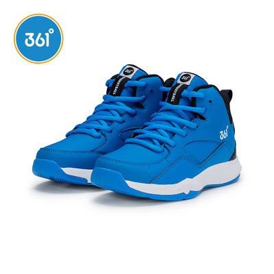 

361° 361 degrees childrens shoes boys basketball shoes 2018 winter new childrens sports shoes youth student shoes N71841103 authoritarian blue carbon black 37