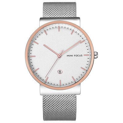 

BOFUTE Male Watches Casual Watch Japanese Quartz Movement Calendar Waterproof Metal Mesh Belt 0184G
