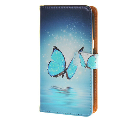 

MOONCASE ЧЕХОЛ ДЛЯ Samsung Galaxy J1 Blue Leather Flip Wallet Card Holder with Kickstand Back A08