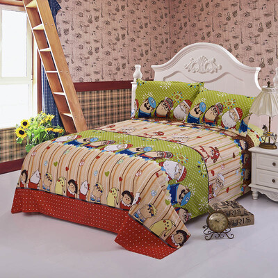 

Children Microfiber Sheet Set Flat Sheet Pillowcases Single Double Size