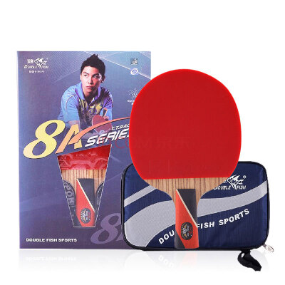 

Pisces DOUBLE FISH eight-star offensive double-sided anti-table tennis racket 8A-E straight shot / short handle