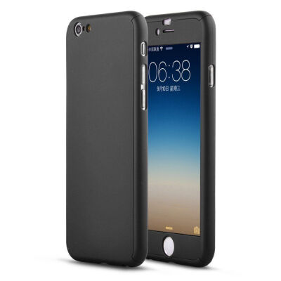 

360° Full Body Protection Hard Case Cover with Tempered Glass For Apple iPhone 6 6S Plus