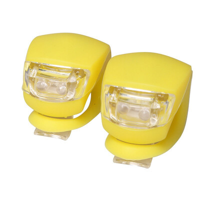 

1SET2Pcs LED Silicone Mountain Bike Bicycle Front & Rear Lights Kit Set 81768 Yellow