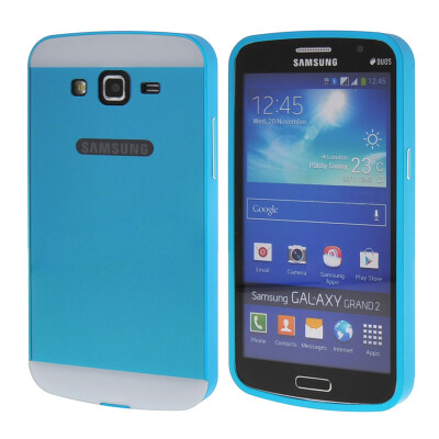 

MOONCASE Galaxy Grand 2 Case 2 IN 1 Hard Bumper insert Back Case Cover for Samsung Galaxy Grand 2 G7106 Blue