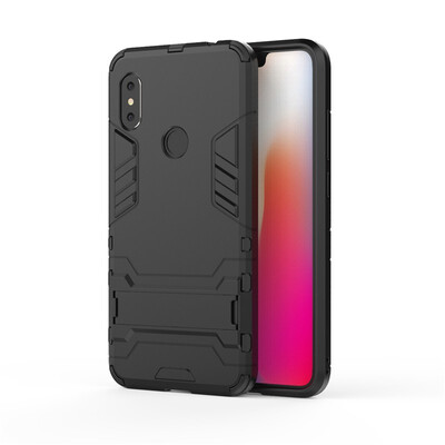 

Fecoprior TPU PC Case For Xiaomi Redmi Note 6 Note6 Back Cover Stand Armor Shield Celulars Fundas Coque