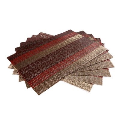 

UpperX Home Placemats Set of 6 Soft Crossweave Woven Placemat Heat-resistant non-slip kitchen table mat easy to clean
